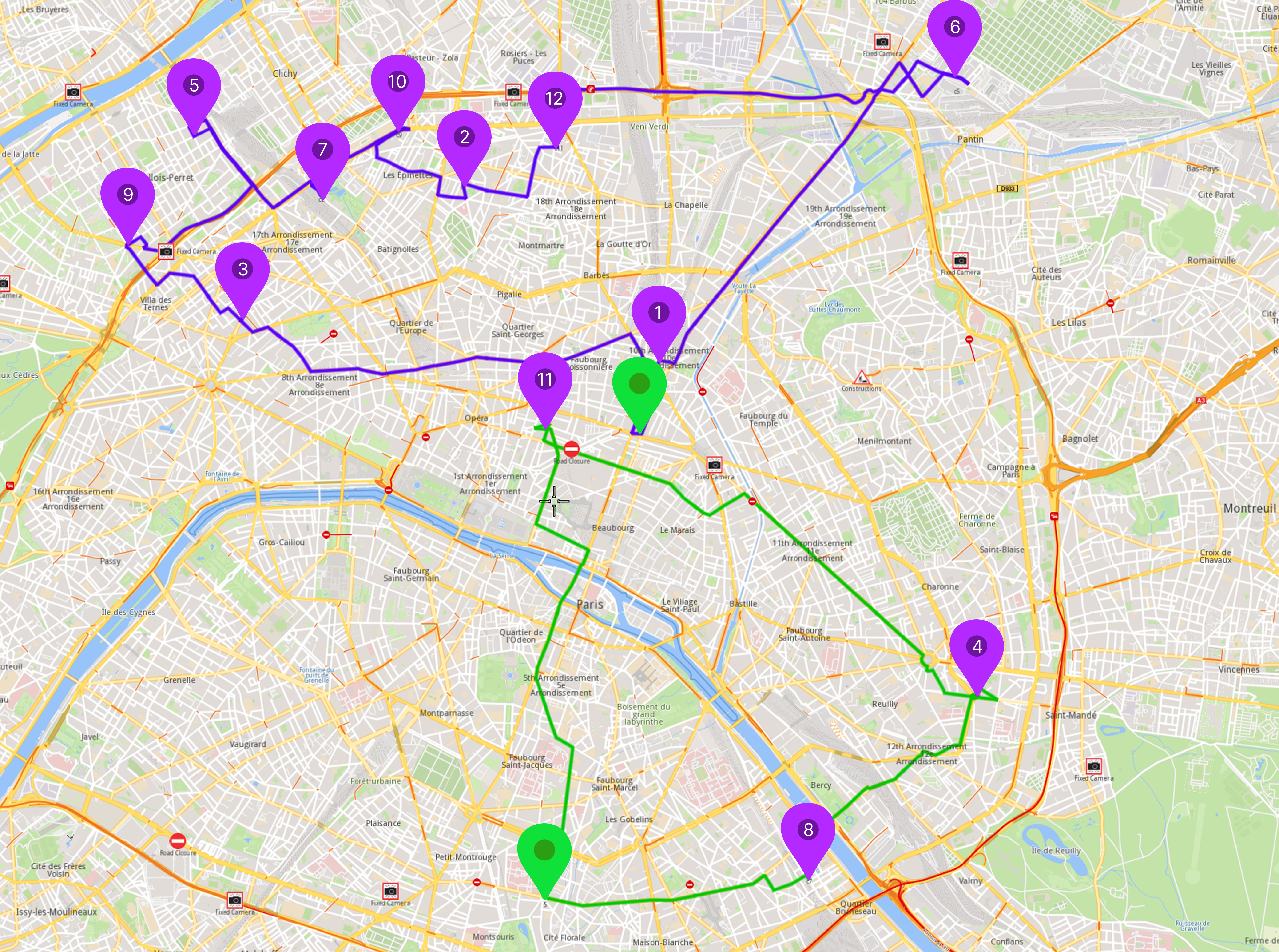 Paris Route Optimization