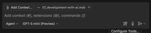Configure tools button