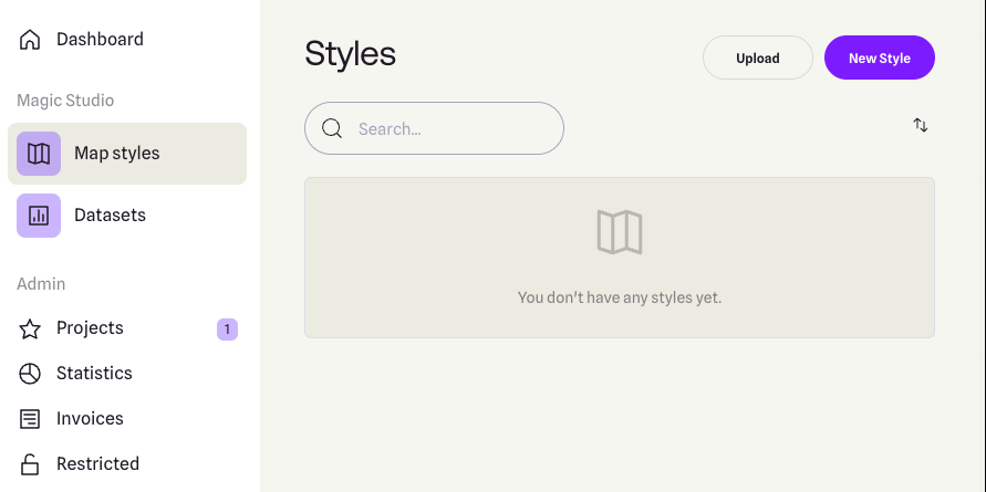 Styles page