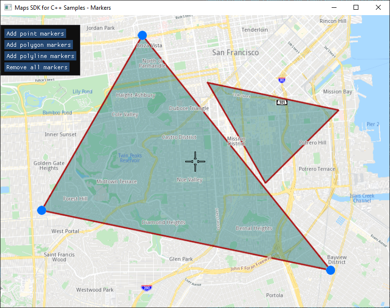 Markers - cpp example screenshot