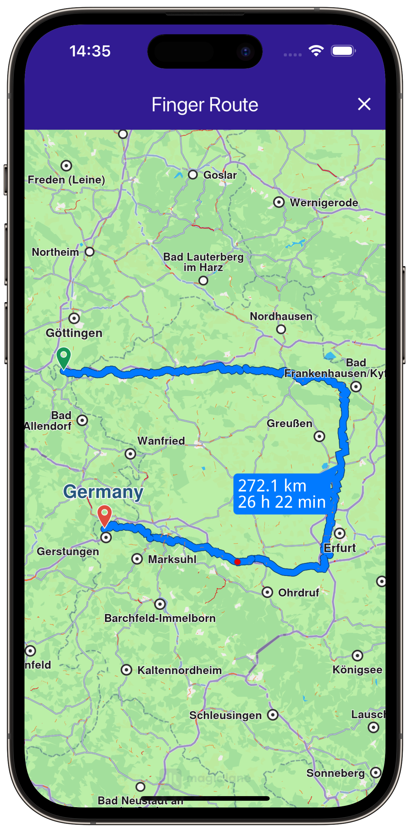 finger_route - example flutter screenshot