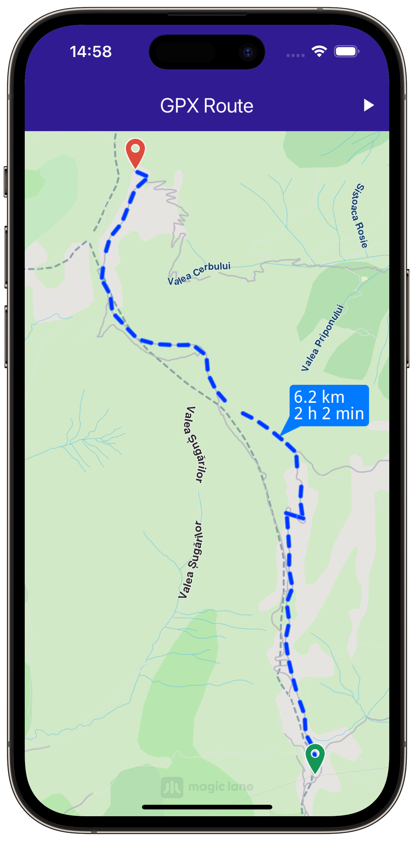 gpx_route - example flutter screenshot