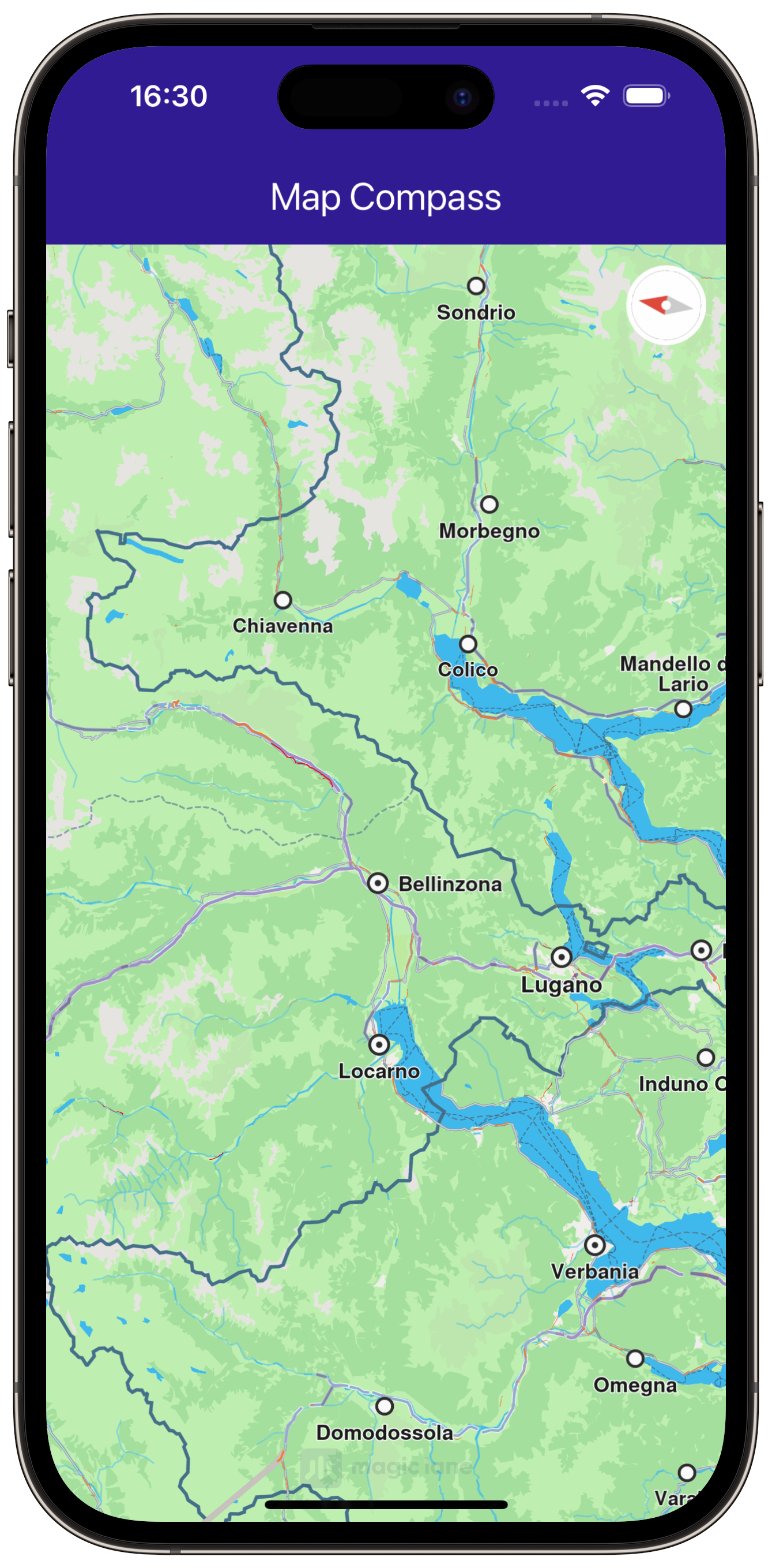 map_compass - example flutter screenshot