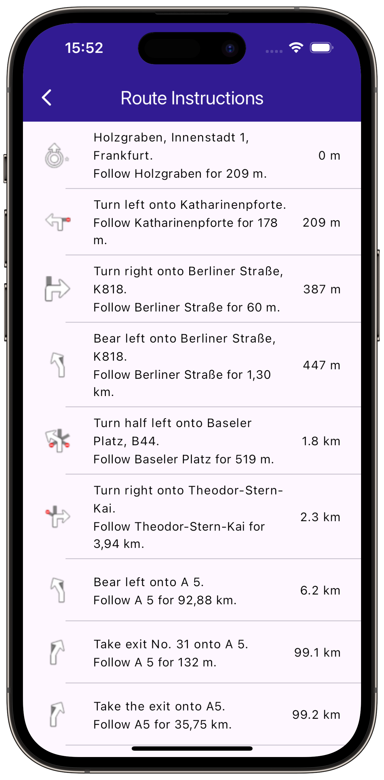 route_instructions - example flutter screenshot