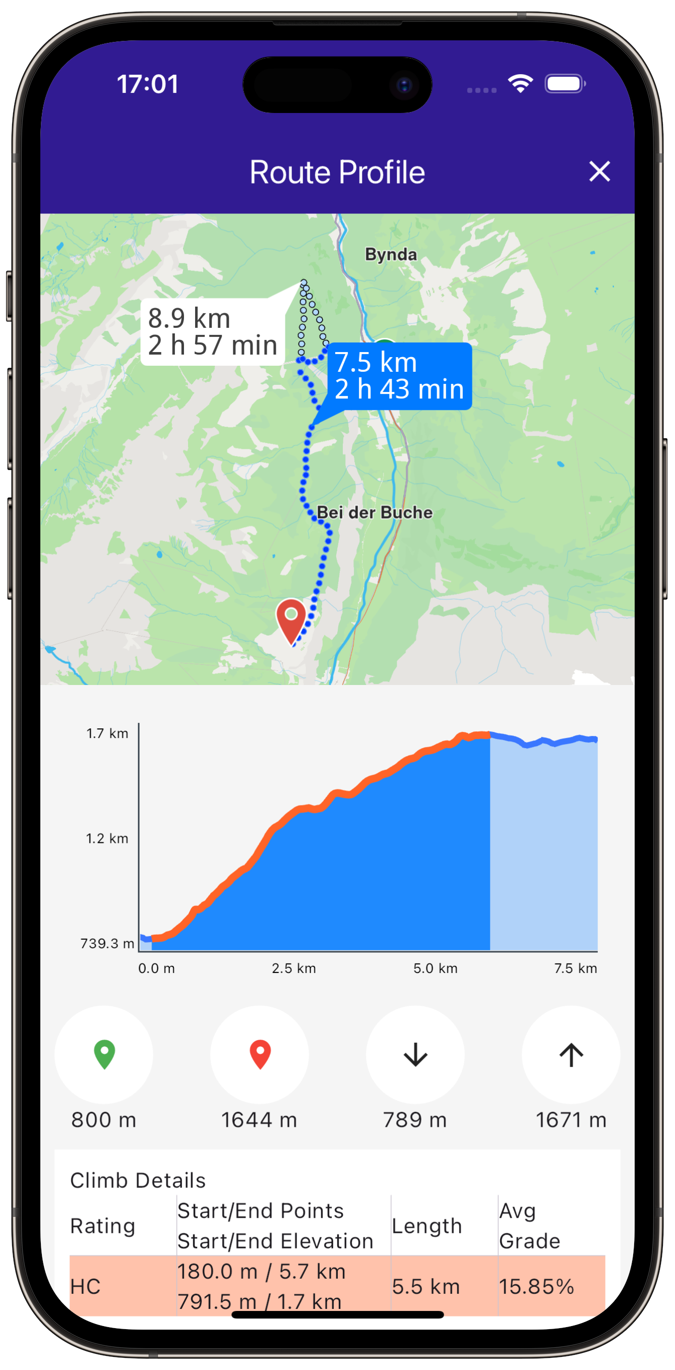 route_profile - example flutter screenshot