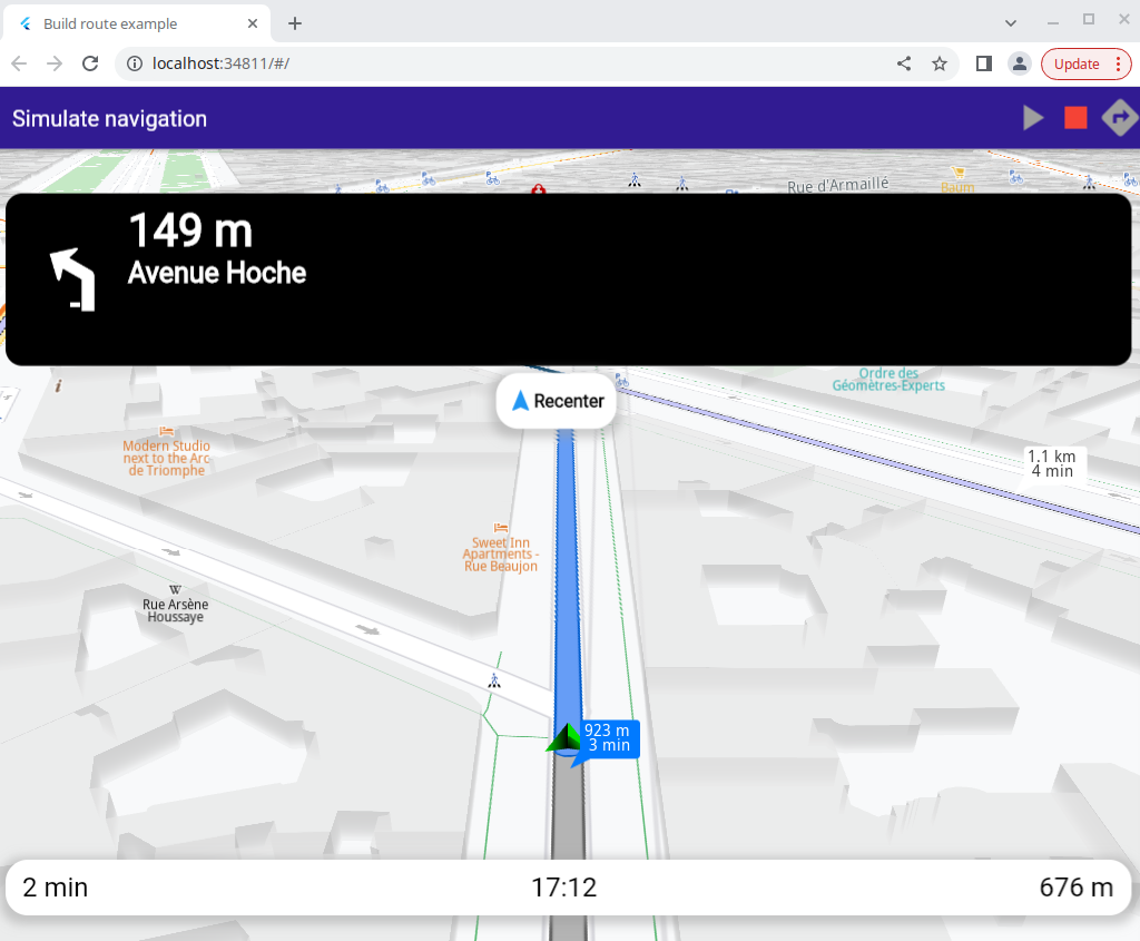 simulate_route - example flutter screenshot