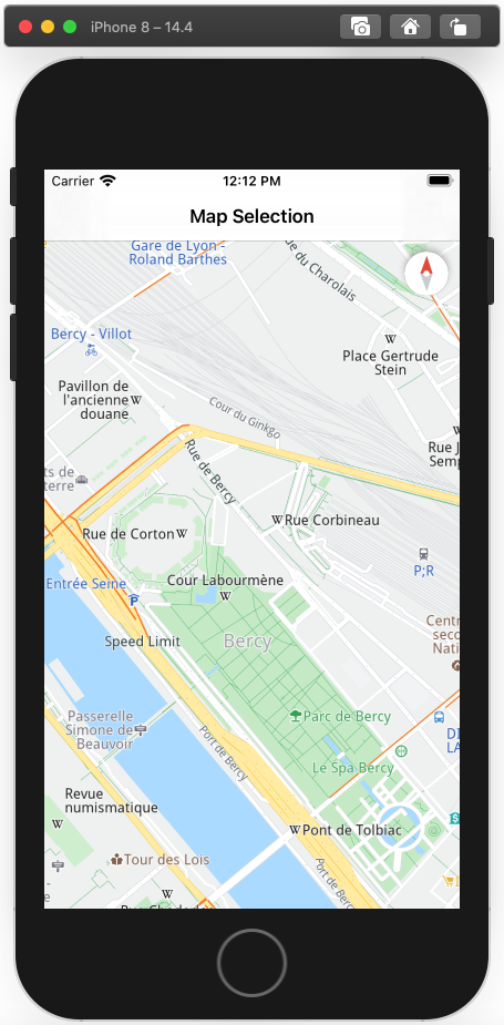 Xcode run MapSelection