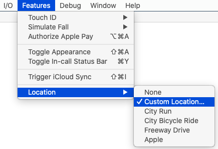 Xcode run NavigateRoute