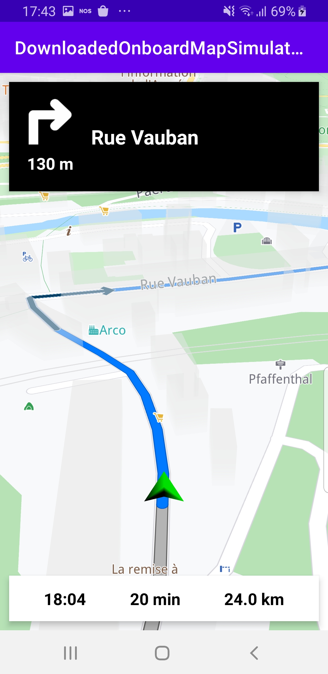 Map download example Android screenshot