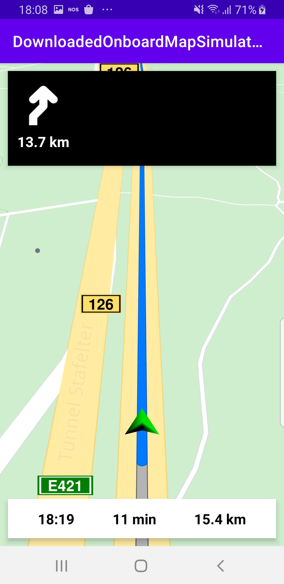 Map download example Android screenshot