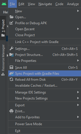 Android studio sync gradle