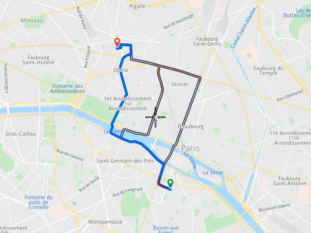 Maps SDK for Qt example route