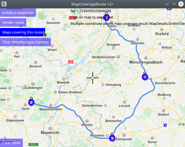 Route map coverage example