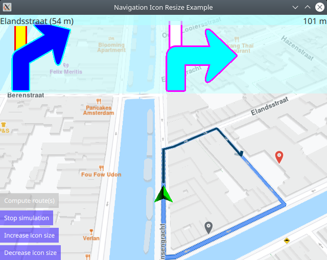 Navigation Icon Resize example