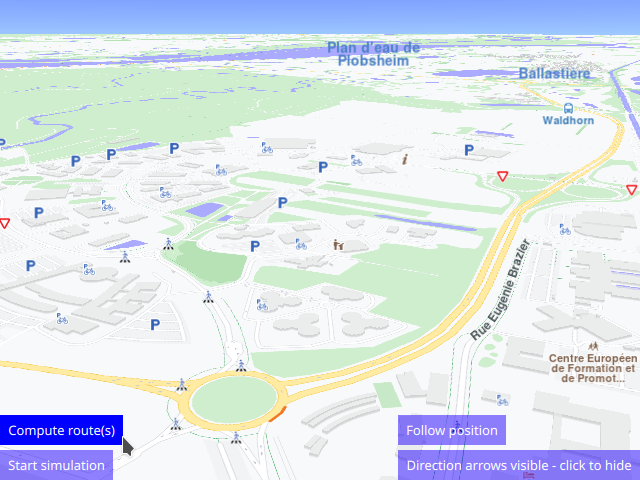 Route Direction Arrows example