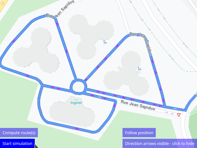 Route Direction Arrows example