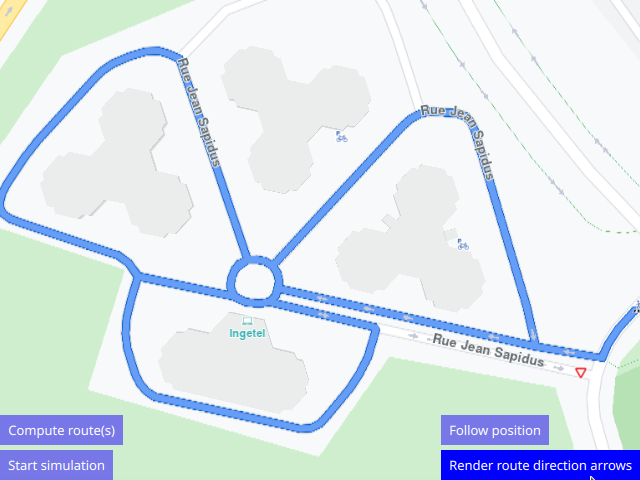 Route Direction Arrows example