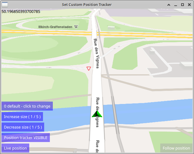 Set Custom gltf Position Tracker example